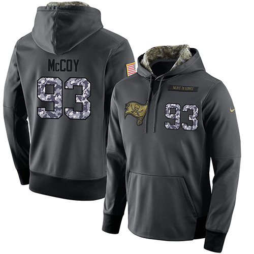 NFL Men's Nike Tampa Bay Buccaneers #93 Gerald McCoy Stitched Black Anthracite Salute to Service Player Performance Hoodie